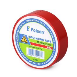 Isoleerteip 15mmx10m, 120µm, punane PVC