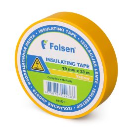 Isoleerteip 19mmx33m, 120µm, kollane, PVC