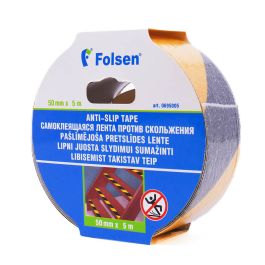 Libisemist takistav teip 50mmx5m, must, PVC