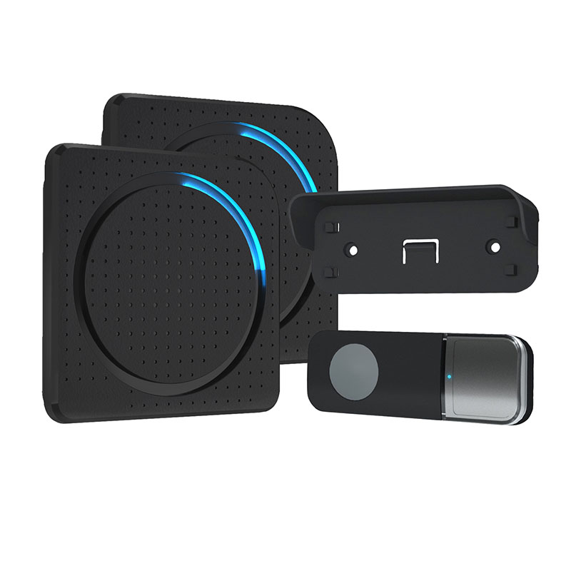 Solight 2x juhtmevaba uksekell, pistikupesaga, 200m, must, õppekood