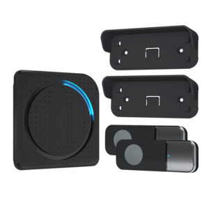 Solight juhtmevaba uksekell, 2 nuppu, pesa, 200m, must, õppekood