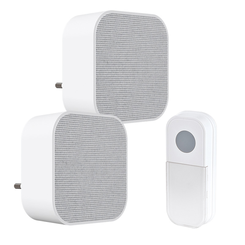 Solight 2x juhtmevaba uksekell, pistikupesaga, 180m, valge, õppekood