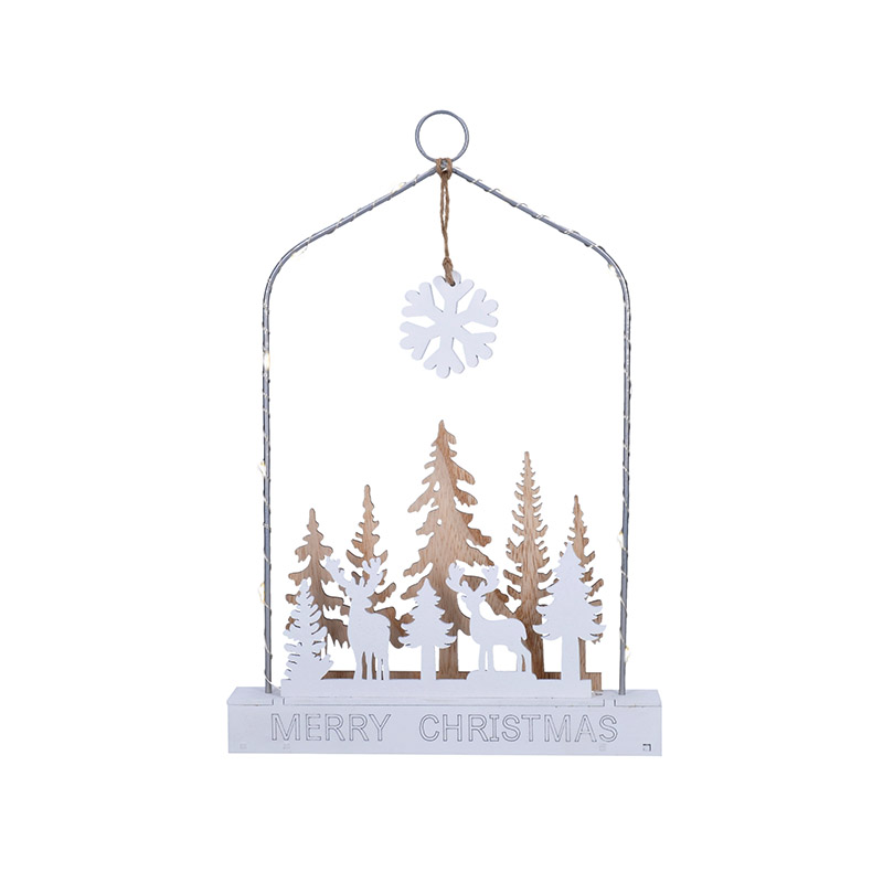 Solight LED rippkaunistus - mets hirvedega, 14x LED, 2x AA