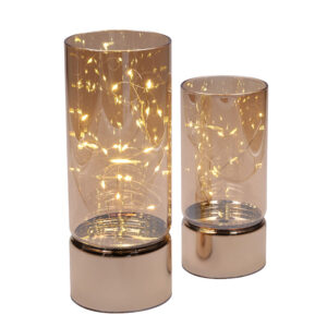 Kahe jõulu-LED-tulega päikesevalgustite komplekt, 15/20 cm, 30 LED-i, AA-patareid