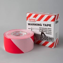 Piirdelint Spino 75mmx500m, valge/punane, PE