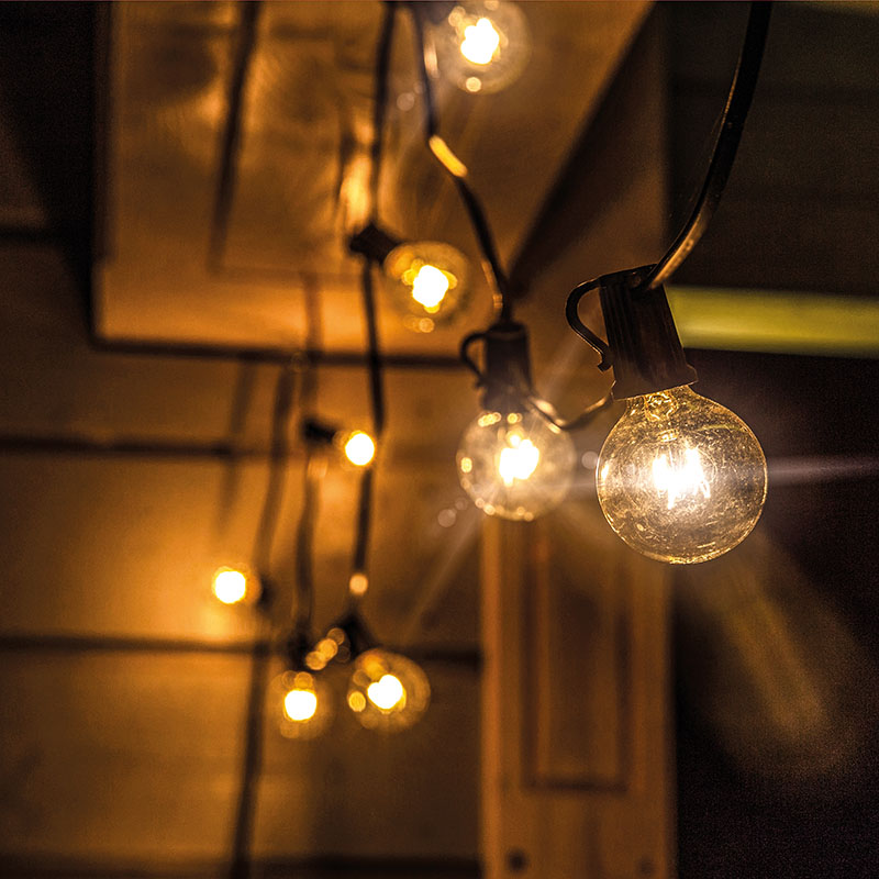 Solight LED-rõduvalgustite kett pirnidega, 10 pirni, 5m+3m, 500lm, soe valge - Image 5