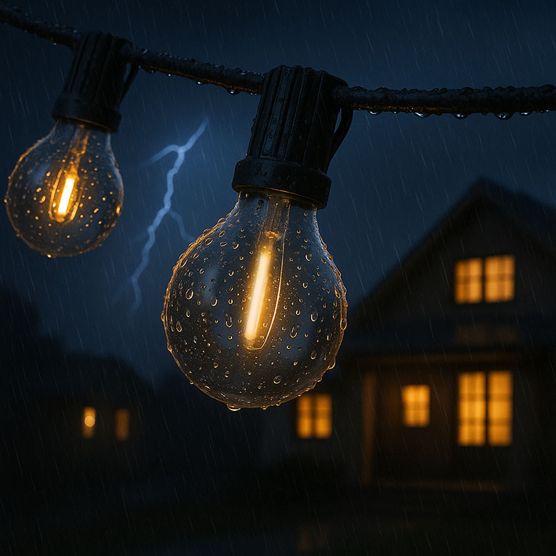 Solight LED-rõduvalgustite kett pirnidega, 10 pirni, 5m+3m, 500lm, soe valge - Image 8