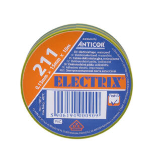 Solight isoleerteip, 15mm x 0.13mm x 10m, kollane-roheline