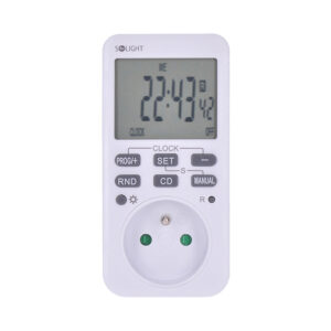Digitaalne nädalane taimer Solight, 16 režiimi, suur taustvalgustusega LCD-ekraan