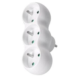 Solighti haruühendus, 3 x 10A, valge