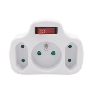 Solight pikendusjuhe, 1x 10A + 2x 2,5A, valge, sisse/välja lüliti