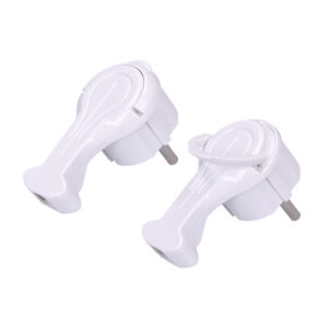 Solight nurga all olev pistik, madala profiiliga seinast, IP20, valge