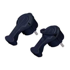 Solight nurga all olev pistik, madala profiiliga seinast, IP20, must