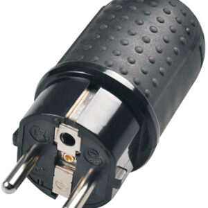 Solight niiskuskindel pistik, sirge, IP44, must