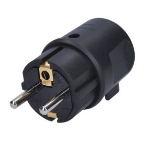 Solight niiskuskindel pistik, nurga all, IP44, must