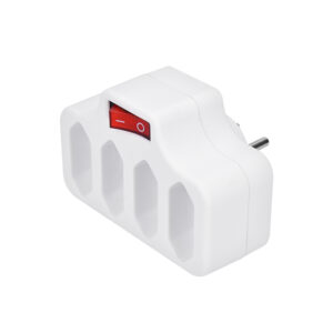 Solight pikendusjuhe, 4 x 2,5 A, valge, sisse/välja lülitiga