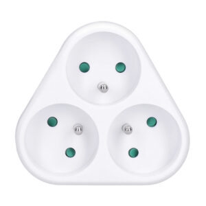 Solighti haruühendus, 3x 10A, kolmnurkne, valge