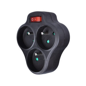 Solight pikendusjuhe, 3 x 10A, must, sisse/välja lülitiga