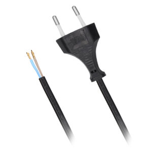 Solight flexo-juhe, 2x 0,75mm2, must, lame, 2m