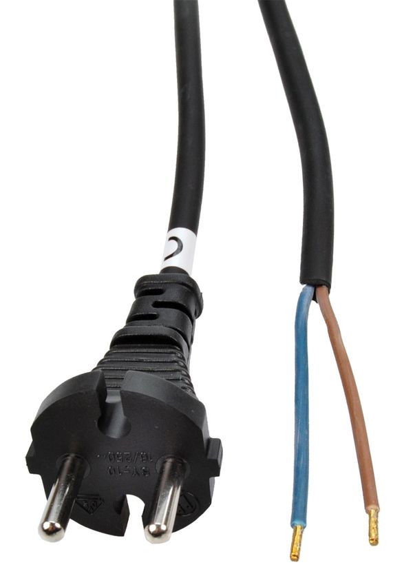 Solight flexo-juhe, 2x 1mm2, kummist, must, 5m