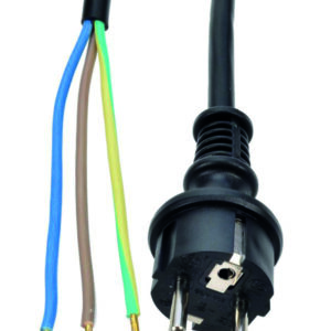 Solight flexo-juhe, 3x 1mm2, kummist, must, 2,5m