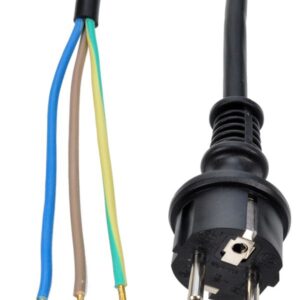 Solighti painduv juhe, 3x 1mm2, kummist, must, 5m