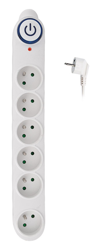 Solight ülepingekaitse, 150J, 6 pistikupesa, 3m, valge