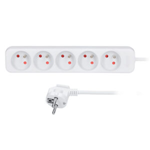 Solight pikendusjuhe, 5 pistikupesaga, valge, 5m