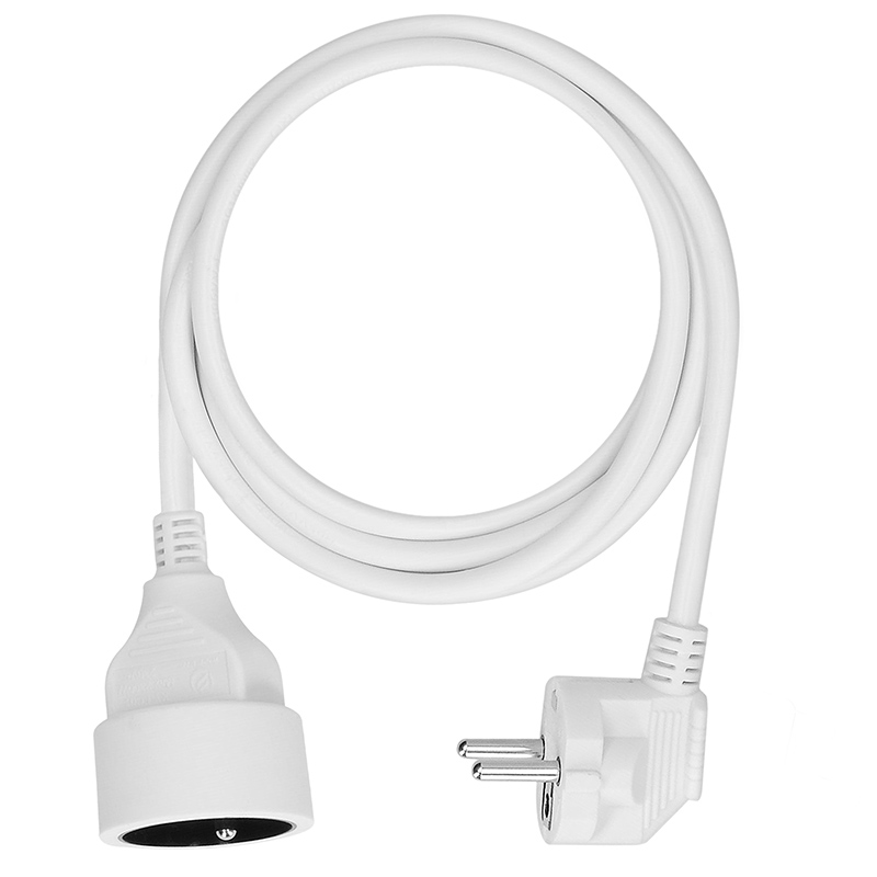 Solight pikendusjuhe - pistik, 1 pesa, 1,5m, 3 x 1mm2, valge