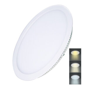 Solight LED minipaneel CCT, lakke paigaldatav, 24W, 1800lm, 3000K, 4000K, 6000K, ümmargune