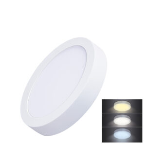 Solight LED minipaneel CCT, pinnapealne, 12W, 900lm, 3000K, 4000K, 6000K, ümmargune