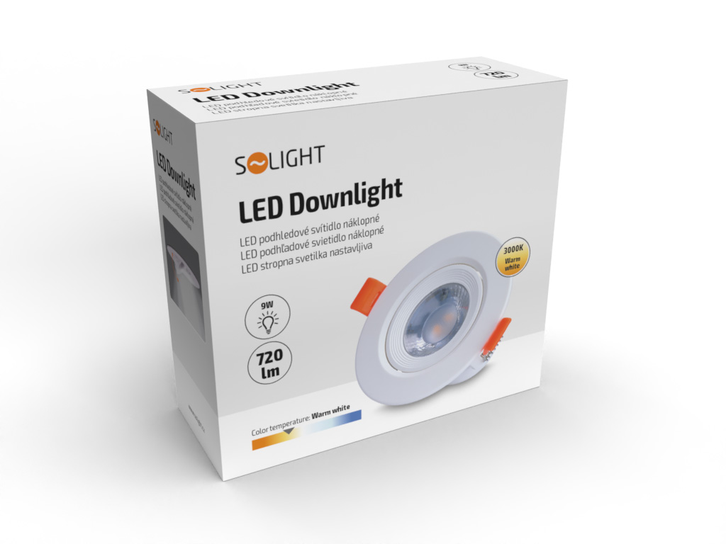 Solight LED laevalgusti, 9W, 720lm, 3000K, ümmargune, valge - Image 4
