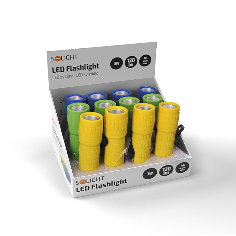Solight LED-taskulamp, 120lm, 3W LED COB, 3 x AAA - Image 6
