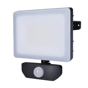 Solight LED-punktvalgusti Quick sensoriga, 30W, 2550lm, 4000K, IP44, must