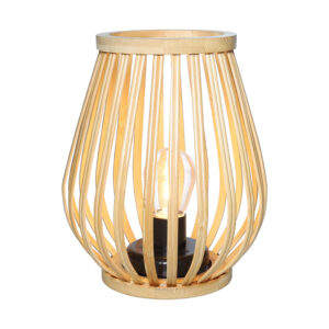 Solight bambuslatern LED-pirniga, soe valge, 2x AA, 20cm