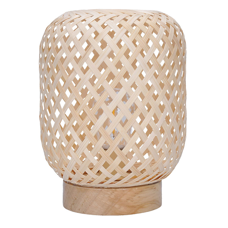 Solight rotangist LED-latern LED-pirniga, soe valge, 2x AAA, 19cm