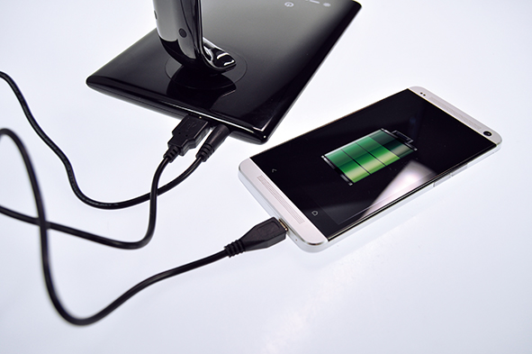 Solight LED laualamp hämardatav, 12W, valgustemperatuuri valik, USB, must läikega - Image 3