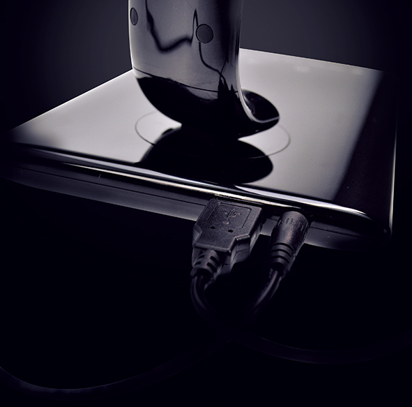 Solight LED laualamp hämardatav, 12W, valgustemperatuuri valik, USB, must läikega - Image 5