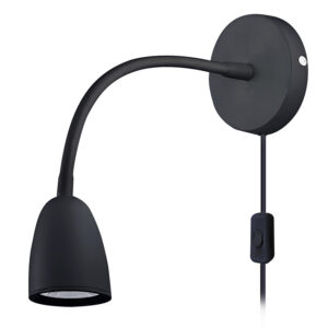 Solight LED seinalamp, hämardatav, 4W, 280lm, 3000K, must