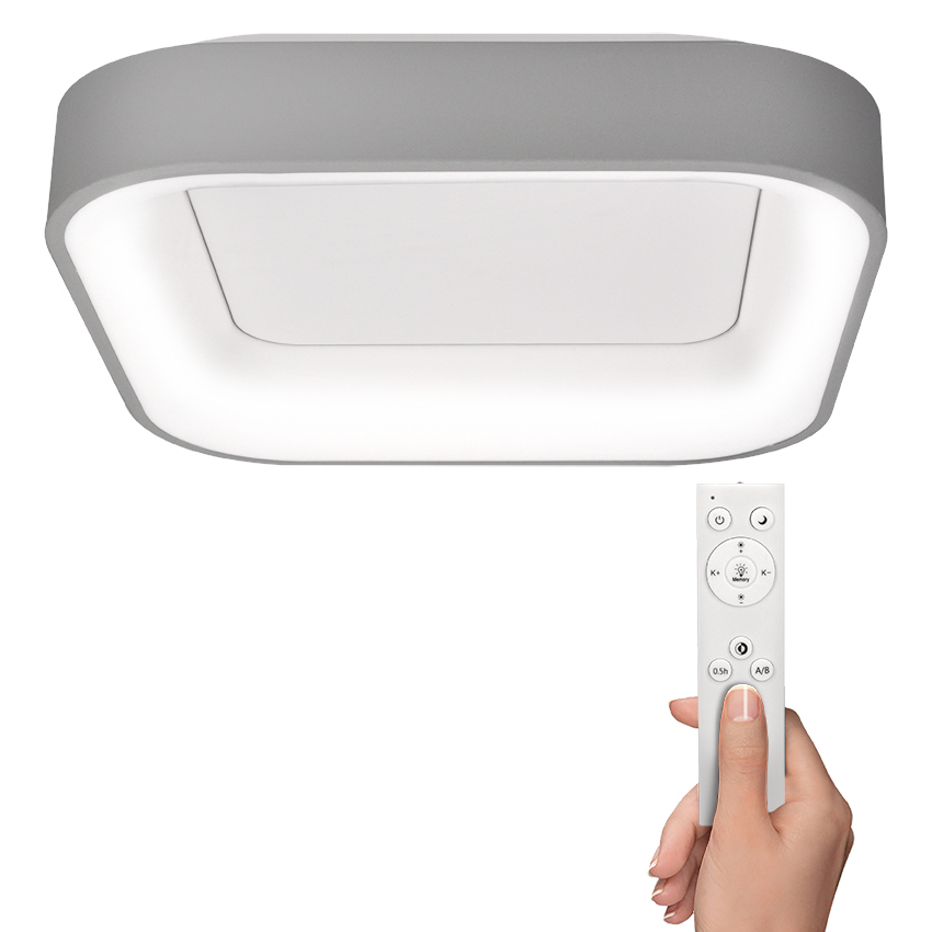 Solight LED laevalgusti Treviso kandiline, 48W, 2880lm, hämardatav, puldiga, hall