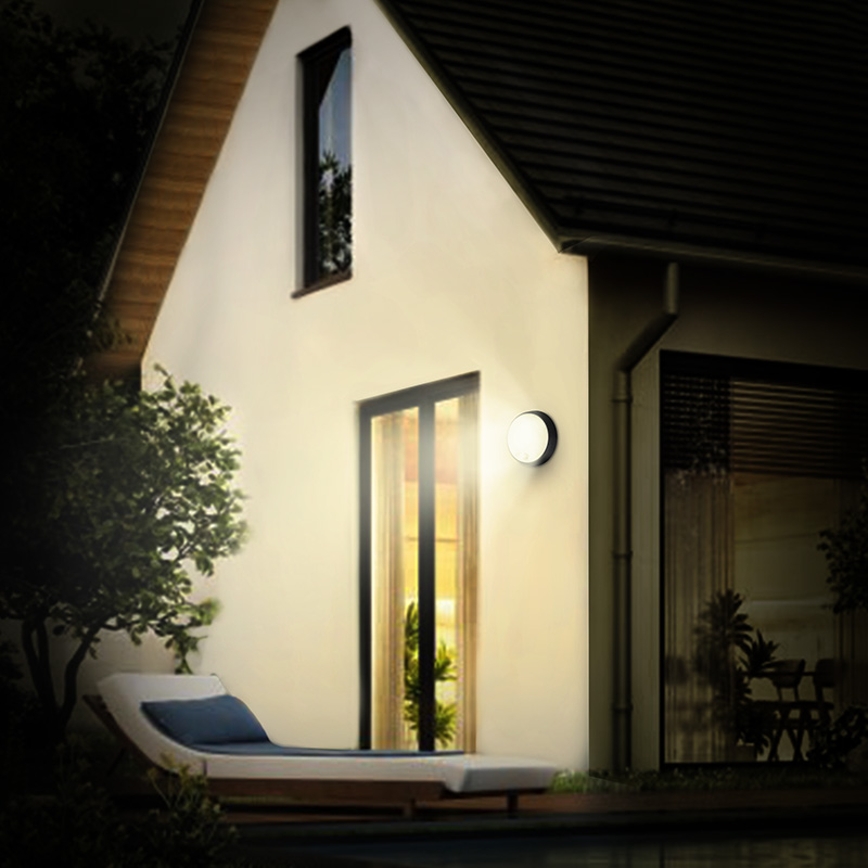 Solight LED välisvalgustus anduri ja reguleeritava valgustugevusega, 18W, 1800lm, 22cm, 2in1 - valge ja must kate - Image 2