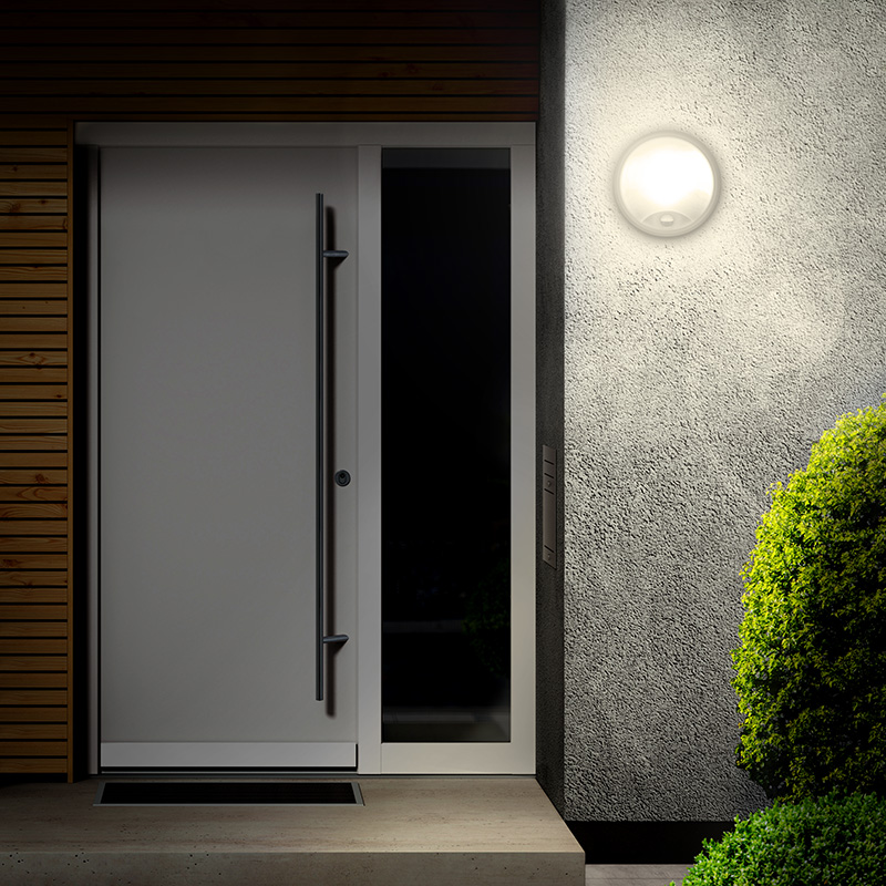 Solight LED välisvalgustus anduri ja reguleeritava valgustugevusega, 18W, 1800lm, 22cm, 2in1 - valge ja must kate - Image 3