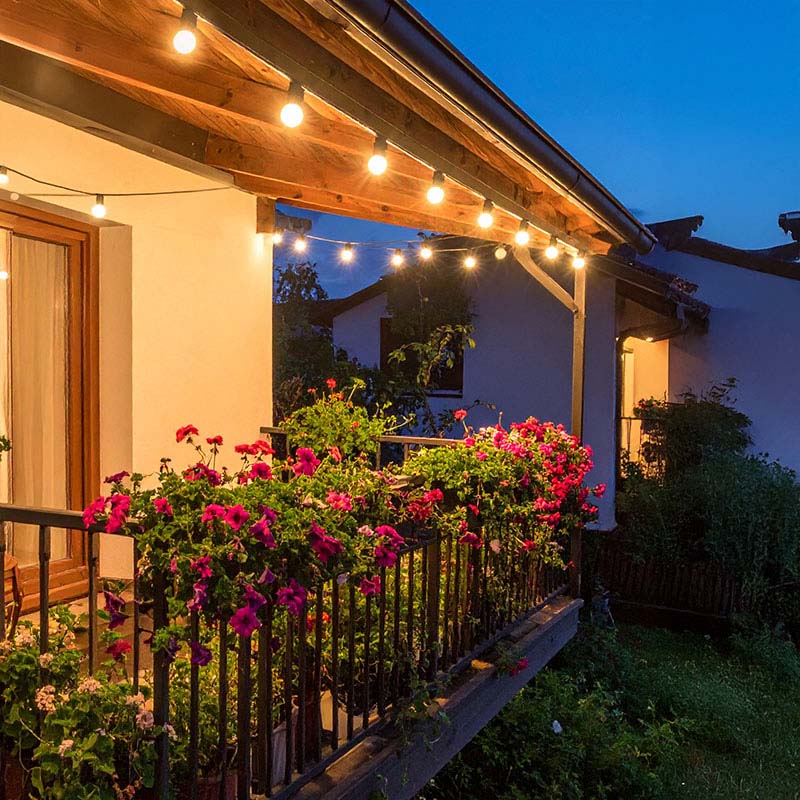 Solight LED-rõduvalgustite kett pirnidega, 10 pirni, 5m+3m, 500lm, soe valge - Image 2