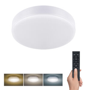 Solight LED valgusti LECCE puldiga, 36W, 2160lm, 30cm, värvimuutus, dimmerdatav, valge