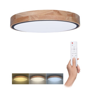 Solight LED valgustus puldiga Iron Oak, 48W, 3360lm, 40cm, värvimuutus, dimmerdatav