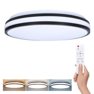 Solight LED-valgustus puldiga Laskos, 48W, 3360lm, 39cm, värvimuutus, hämardatav