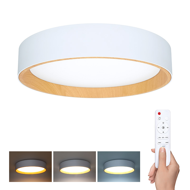 Solight LED-valgustus puldiga Larios White, 48W, 3360lm, 39cm, värvimuutus, hämardatav