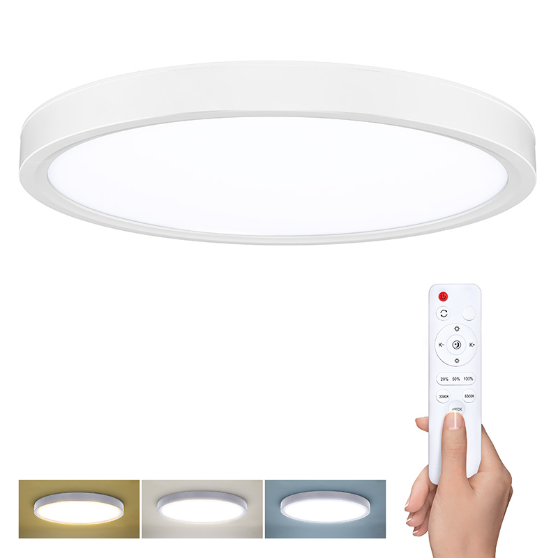 Solight LED-valgustus puldiga Estela White, 36W, 2700lm, 30cm, värvimuutus, hämardatav