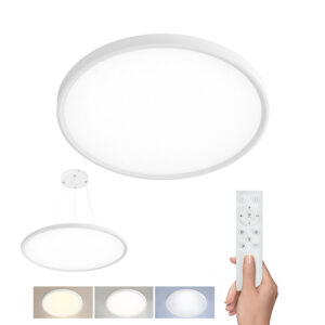 Solight LED-valgustus puldiga Estela White UGR, 40W, 4300lm, 50cm, URG<19, riputatav ja pinnale paigaldatav