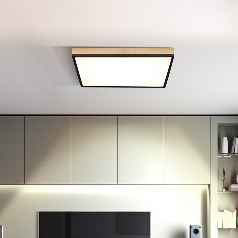 Solight LED laevalgusti puldiga, kandiline, puitdekoor, 3000lm, 40W, 45x45cm - Image 8